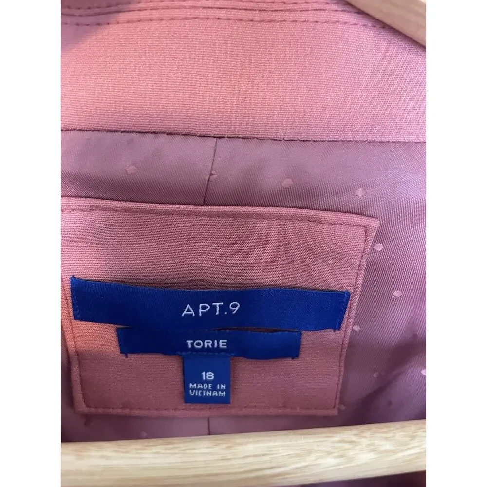 NWT Apt 9 Torie Blazer Jacket Stretch Office Workwear Business Sleek All Season - Picture 5 of 11